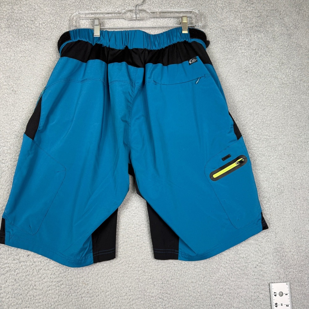 ZOIC Men's Teal Mountain Bike Cycling Shorts Sz 34 Cargo Zip Pockets - Picture 9 of 11